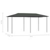 vidaXL Gazebo 2.98x5.3x2.59 m Anthracite 160 g/m²