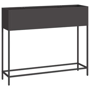 vidaXL Raised Garden Planter Black 100 x 26 x 82 cm Steel