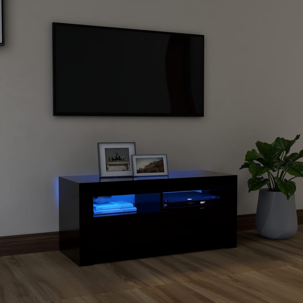 Entertainment unit store with lights