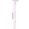 vidaXL Fence Post 52 pcs Grey 3.2 x 3.2 x 170 cm