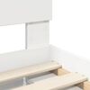 vidaXL Bed Frame with Headboard White 75 x 190 cm Solid Pine Wood