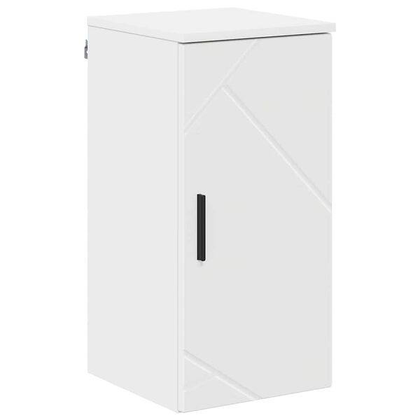 vidaXL Bathroom Cabinet Wall-mounted with Door White 30 x 31.5 x 61 cm