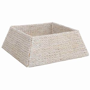 vidaXL Christmas Tree Collar White 70 x 70 x 28 cm Water Hyacinth