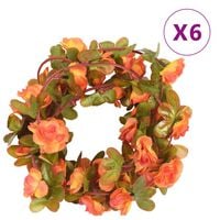 vidaXL Artificial Flower Garlands 6 pcs Orange 250 cm