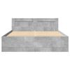 vidaXL Bed Frame with Headboard without Mattress Concrete Grey 135x190 cm Double