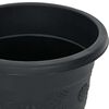 vidaXL Round Flower Pot 6 pcs Black &Oslash; 26 x 21.5 cm Plastic