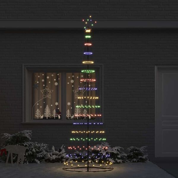 vidaXL LED Christmas Tree Multicolour 100.5 x 100.5 x 302.5 cm Metal