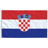 vidaXL Croatia Flag and Pole 5.55 m Aluminium