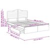 vidaXL Storage Bed with Headboard White 150 x 200 cm Engineered Wood