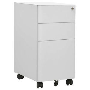 vidaXL Mobile File Cabinet Light Grey 30x45x59 cm Steel