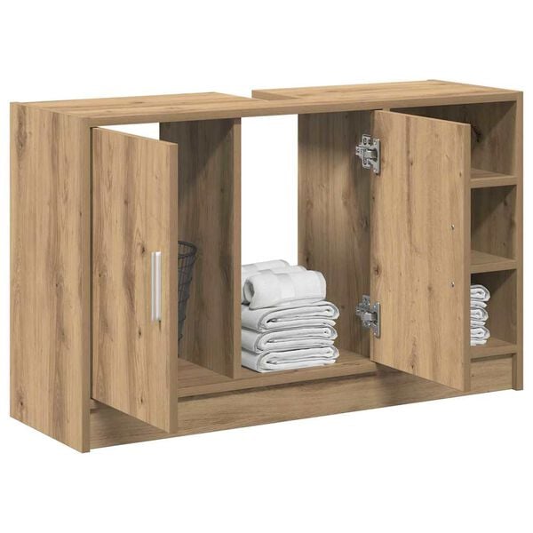 vidaXL Bathroom Cabinet Artisan Oak 90 x 29 x 55 cm Engineered wood