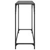 vidaXL Console Table with Black Glass Top 98x35x81 cm Steel
