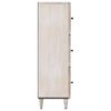 vidaXL High Board with Door White 40 x 33.5 x 110 cm Solid Mango Wood