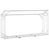 vidaxL Firewood Rack with Rain Cover 200.5x41x110.5 cm Galvanised Steel