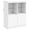 vidaXL Sideboard with LED Lights White 202x37x100 cm