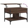 vidaXL Coffee Table Brown Oak 70x50x50 cm Engineered Wood and Metal