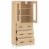 vidaXL Highboard Sonoma Oak 69.5x34x180 cm Engineered Wood