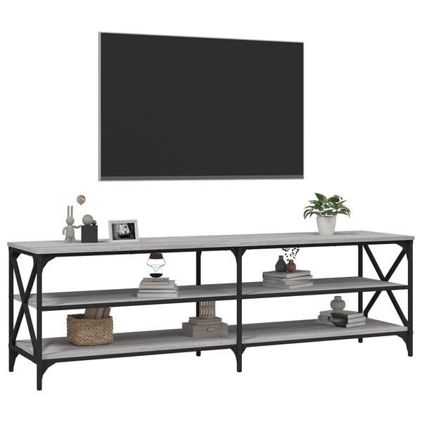 vidaXL TV Cabinet Grey Sonoma 160x40x50 cm Engineered Wood