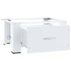 vidaXL Washing Machine Pedestal with Drawer White