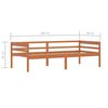 vidaXL Bed Frame without Mattress Honey Brown Solid Pinewood 90x200 cm