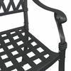 vidaXL Garden Chair 2 pcs Black 56 x 55 x 92.5cm Aluminium