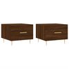 vidaXL Coffee Tables 2 pcs Brown Oak 50x50x40 cm Engineered Wood