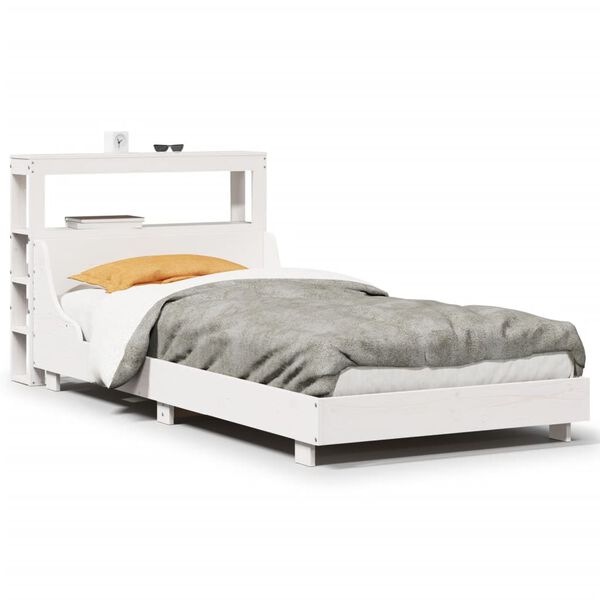 vidaXL Bed Frame without Mattress White 90x200 cm Solid Wood Pine