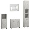 vidaXL 4 Piece Bathroom Furniture Set Concrete Grey Engineered Wood