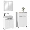vidaXL Bathroom Furniture Set with Drawer 3 pcs White Engineered Wood