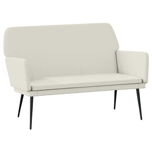 vidaXL Bench Cream 108x79x79 cm Velvet