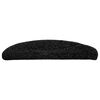 vidaXL Stair Mats 30 pcs 56x17x3 cm Black Half Round