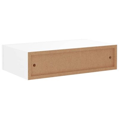 vidaXL Wall-mounted Drawer Shelves 2 pcs White 40x23.5x10 cm MDF