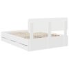 vidaXL Bed Frame with Headboard White 160 x 200 cm Engineered Wood