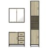 vidaXL 3 Piece Bathroom Furniture Set Sonoma Oak Engineered Wood