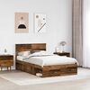 vidaXL Bed Frame with Headboard Old Wood 120 x 190 cm Engineered wood