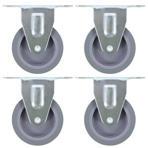 vidaXL Fixed Casters 4 pcs 75 mm