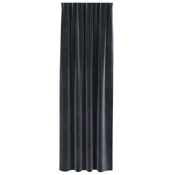 vidaXL Blackout Curtains 2 pcs Dark Grey 140 x 225 cm Velvet
