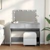 vidaXL Dressing Table with LED Concrete Grey 100x40x120 cm
