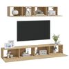 vidaXL 4 Piece TV Cabinet Set Sonoma Oak Engineered Wood