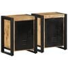 vidaXL Bedside Cabinets 2 pcs Solid Rough Wood Mango