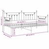 vidaXL Daybed Frame Black 90 x 200 cm Steel