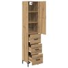 vidaXL Highboard Artisan Oak 69.5 x 34 x 180 cm Engineered Wood