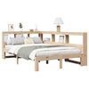 vidaXL Bookcase Bed without Mattress 120x190 cm Small Double Solid Wood Pine