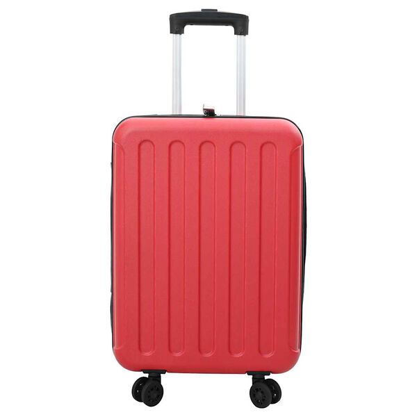 vidaXL Suitcase Folding with Lock Red 34 x 23 x 55.5 cm ABS Plastic