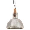 vidaXL Industrial Hanging Lamp 25 W Silver Round 30 cm E27