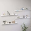 vidaXL Wall Shelves 4 pcs High Gloss White 100x9x3 cm