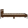 vidaXL Bed Frame without Mattress Brown Oak 160x200 cm