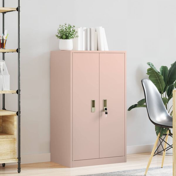 vidaXL Storage Cabinet Pink 60 x 40 x 90 cm Cold-Rolled Steel
