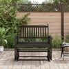 vidaXL Glider Bench Black 118x70x104.5 cm Solid Wood Poplar