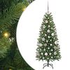 vidaXL Artificial Christmas Tree with 150 LEDs Green 120 cm PE and PVC